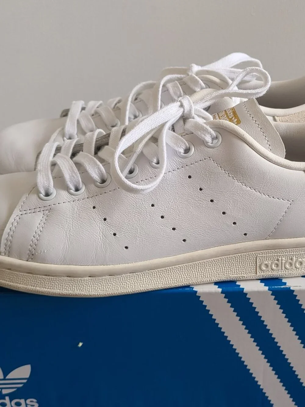 Adidas Stan Smith Tennis Shoes - Cloud White/Wonder White - Men's Size 8